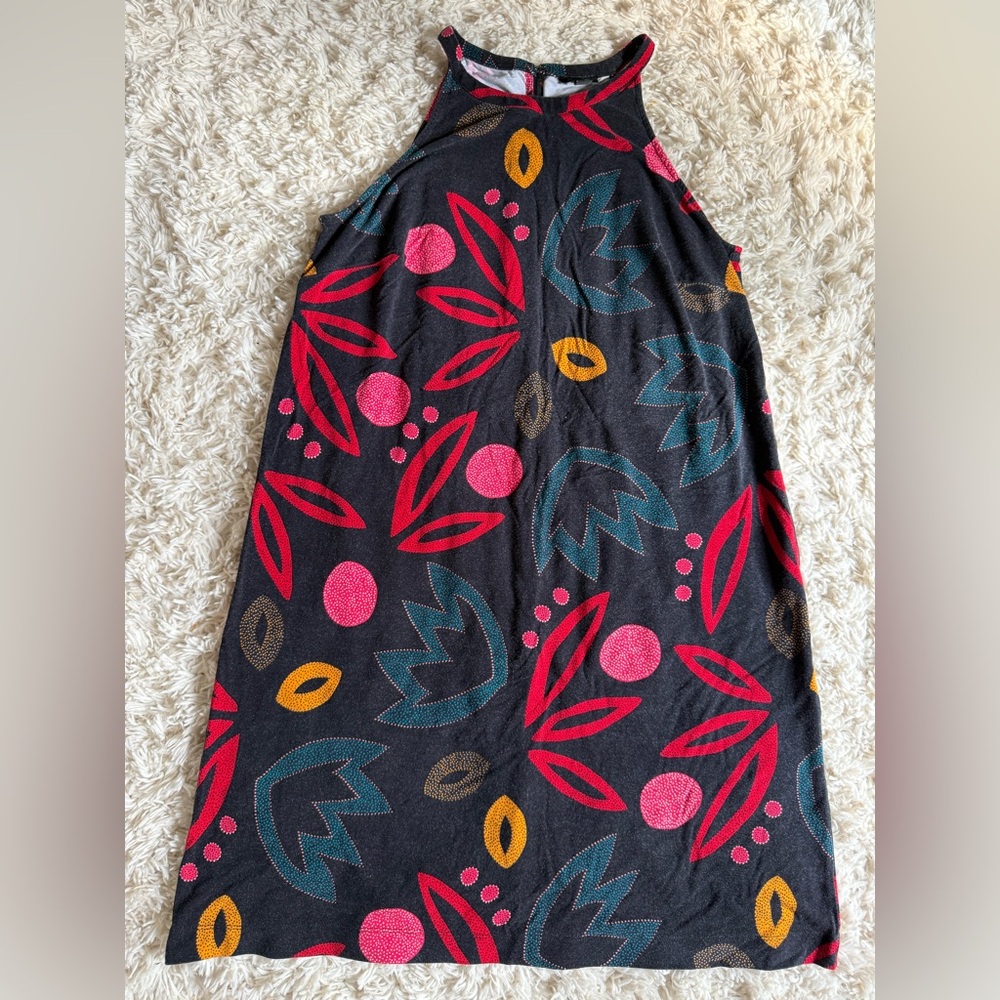 Ann Taylor Factory Black and Multicolor Dress